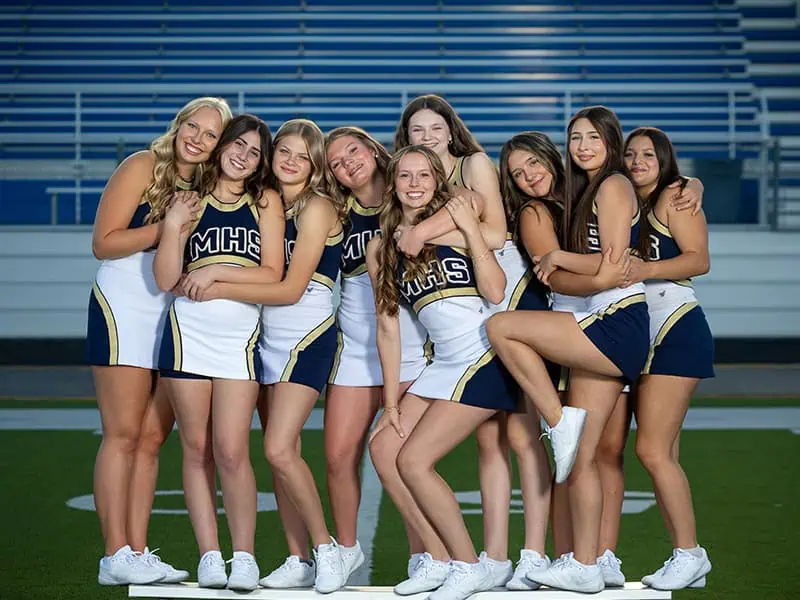 Cheer senior banner portrait