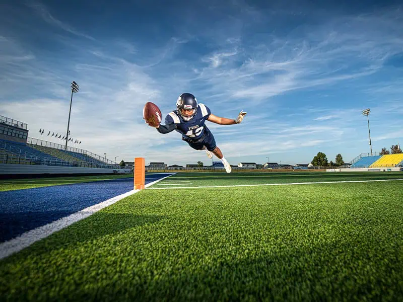 Athlete portrait football player